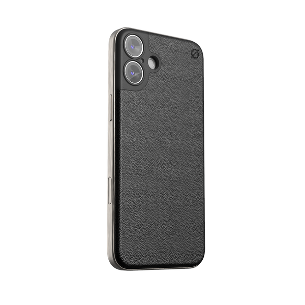 スマホアクセサリー CALEE LEATHER SMART PHONE CASE LEATHERSNAP_CARBONBLACK_16PLUS
